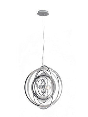 Luminosa Lighting Luminosa Club Spherical Pendant Ceiling Light Chrome 50Cm - image 1