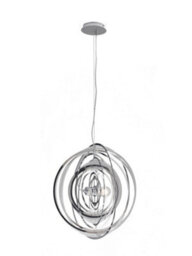 Luminosa Lighting Luminosa Club Spherical Pendant Ceiling Light Chrome 50Cm - thumbnail 1