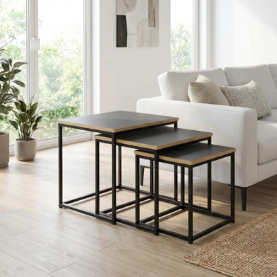 Garden Greatness Urban Wooden Square Nest Of Tables - image 1