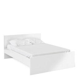 Furniture To Go Naia Double Bed 4Ft6 (140 X 190) In White High Gloss (W) 146 X  (H) 80 X (D) 196.6Cm - thumbnail 1