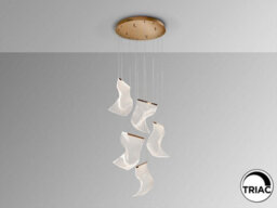 Luminosa Lighting Luminosa Velos Cluster Pendant Ceiling 5 Light Rose Gold Led 3000K - Uk Stock - thumbnail 5