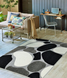 Smart Living Modern Thick Soft Carved Area Rug, Living Room Carpet, Kitchen Floor, Bedroom Soft Rugs 160Cm X 230Cm - Grey Black - thumbnail 2