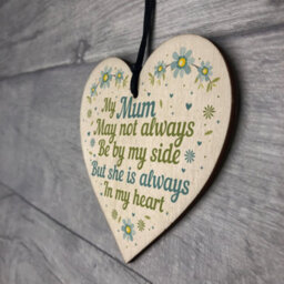 Red Ocean Mum Mother Memorial Plaques In Memory Handmade Wooden Hanging Heart Sign Memorial Ornament Christmas Tree Bauble Gifts - thumbnail 7