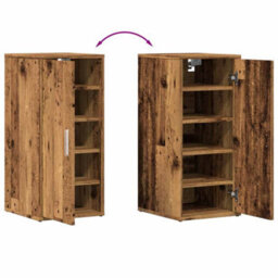 Berkfield Shoe Cabinet Old Wood 32X35X70 Cm Engineered Wood - thumbnail 8