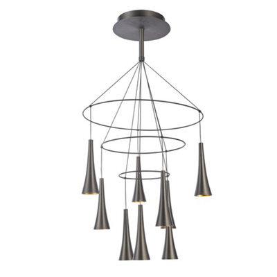Luminosa Lighting Luminosa Modern Led Hanging Pendant Coffee, Warm White 3000K 4050Lm