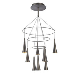 Luminosa Lighting Luminosa Modern Led Hanging Pendant Coffee, Warm White 3000K 4050Lm