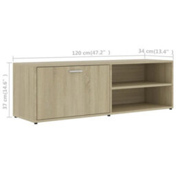 Berkfield Tv Cabinet Sonoma Oak 120X34X37 Cm Engineered Wood - thumbnail 9