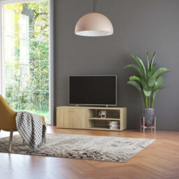 Berkfield Tv Cabinet Sonoma Oak 120X34X37 Cm Engineered Wood - thumbnail 1
