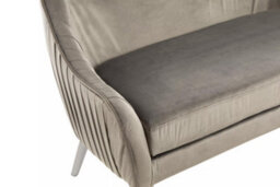 Premier Housewares Interiors By Premier Elegant Grey Velvet Sofa, Modern 2 Seater Sofa, Comfortable Grey Velvet Upholestered Sofa For Sitting Areas - thumbnail 8
