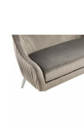 Premier Housewares Interiors By Premier Elegant Grey Velvet Sofa, Modern 2 Seater Sofa, Comfortable Grey Velvet Upholestered Sofa For Sitting Areas - thumbnail 9