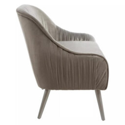 Premier Housewares Interiors By Premier Elegant Grey Velvet Sofa, Modern 2 Seater Sofa, Comfortable Grey Velvet Upholestered Sofa For Sitting Areas - thumbnail 4