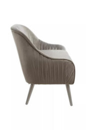 Premier Housewares Interiors By Premier Elegant Grey Velvet Sofa, Modern 2 Seater Sofa, Comfortable Grey Velvet Upholestered Sofa For Sitting Areas - thumbnail 5