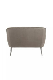 Premier Housewares Interiors By Premier Elegant Grey Velvet Sofa, Modern 2 Seater Sofa, Comfortable Grey Velvet Upholestered Sofa For Sitting Areas - thumbnail 6