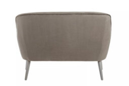Premier Housewares Interiors By Premier Elegant Grey Velvet Sofa, Modern 2 Seater Sofa, Comfortable Grey Velvet Upholestered Sofa For Sitting Areas - thumbnail 7