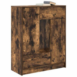 Berkfield Sideboard With Drawers And Doors Smoked Oak 73X31X90 Cm - thumbnail 4