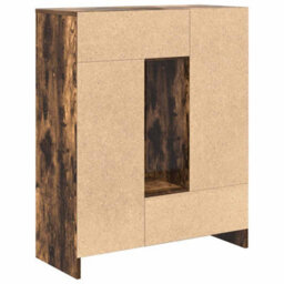 Berkfield Sideboard With Drawers And Doors Smoked Oak 73X31X90 Cm - thumbnail 8
