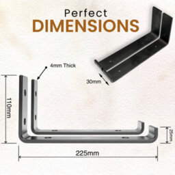 MKGT 2X Scaffold Industrial Shelf Brackets, Rustic Heavy Duty Board Brackets For Floating Shelves Wall-Mounted Shelving Brackets - thumbnail 2