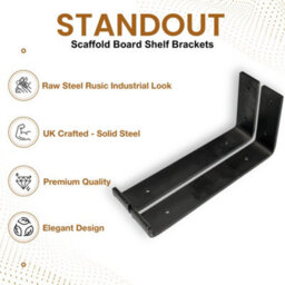 MKGT 2X Scaffold Industrial Shelf Brackets, Rustic Heavy Duty Board Brackets For Floating Shelves Wall-Mounted Shelving Brackets - thumbnail 4
