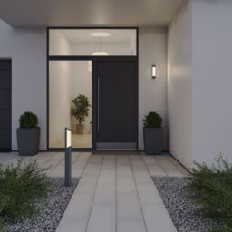 GoodHome Bevel Fixed Matt Anthracite Mains-Powered Integrated Led Outdoor Contemporary Wall Light 520Lm - thumbnail 2