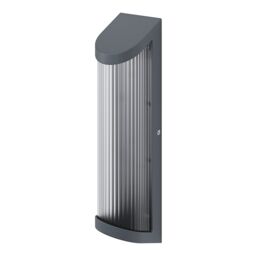 GoodHome Bevel Fixed Matt Anthracite Mains-Powered Integrated Led Outdoor Contemporary Wall Light 520Lm - thumbnail 3