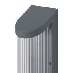 GoodHome Bevel Fixed Matt Anthracite Mains-Powered Integrated Led Outdoor Contemporary Wall Light 520Lm - thumbnail 5