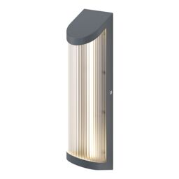GoodHome Bevel Fixed Matt Anthracite Mains-Powered Integrated Led Outdoor Contemporary Wall Light 520Lm - thumbnail 4
