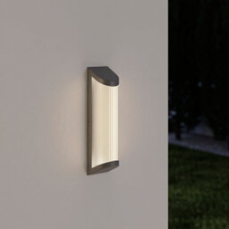 GoodHome Bevel Fixed Matt Anthracite Mains-Powered Integrated Led Outdoor Contemporary Wall Light 520Lm - thumbnail 1