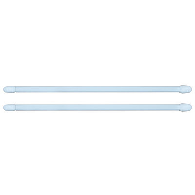 Matt White Extendable Cap Café Rod Set, (L)1000mm-1500mm (Dia)9mm - image 1