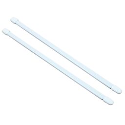 Matt White Extendable Cap Café Rod Set, (L)1000mm-1500mm (Dia)9mm - thumbnail 2