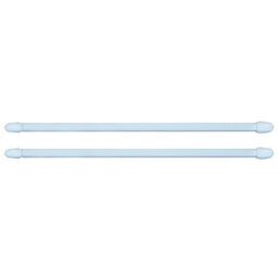 Matt White Extendable Cap Café Rod Set, (L)1000mm-1500mm (Dia)9mm - thumbnail 1