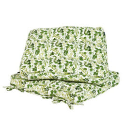 Dibor Set Of 2 Green Square Summer Outdoor Garden Chair Seat Pad Cushions - thumbnail 2
