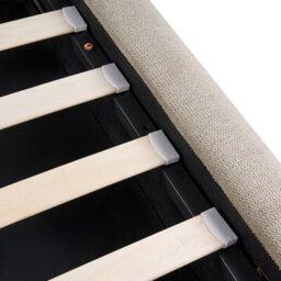 Beliani Ottoman Bed Fabric Grasse 160 X 200 Cm (Eu King Size) Taupe - thumbnail 8