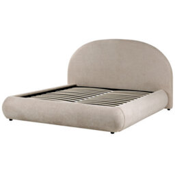 Beliani Ottoman Bed Fabric Grasse 160 X 200 Cm (Eu King Size) Taupe - thumbnail 6