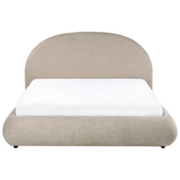 Beliani Ottoman Bed Fabric Grasse 160 X 200 Cm (Eu King Size) Taupe - thumbnail 4