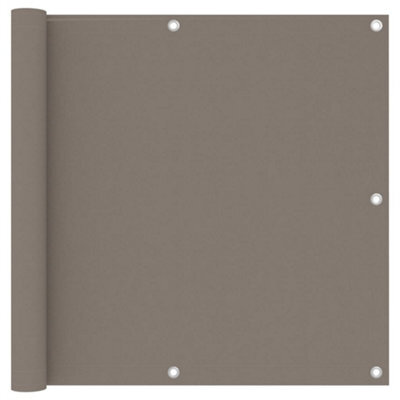 Berkfield Balcony Screen Taupe 90X400 Cm Oxford Fabric - image 1