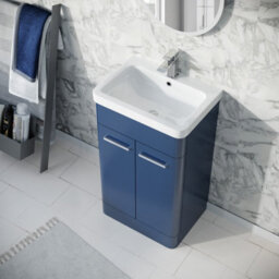 Nes Home 500mm Freestanding Vanity Unit Cabinet And Wash Basin Royal Blue - thumbnail 4
