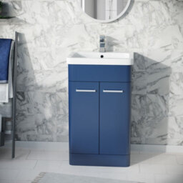 Nes Home 500mm Freestanding Vanity Unit Cabinet And Wash Basin Royal Blue - thumbnail 2