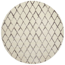 White Luxurious Modern Geometrical Easy To Clean Viscose Chequered Wool Rug For Living Room, Bedroom - 366Cm X 457Cm - thumbnail 6