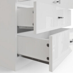 Fwstyle Chilton 2 Door Wardrobe With 2 Drawers White Gloss Scratch Resistant (H) 180 (W) 80 (D) 50Cm - thumbnail 8