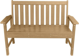 Garden Store Direct Vienna Wood Effect 2 Seat Bench - Teak - thumbnail 2