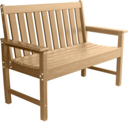Garden Store Direct Vienna Wood Effect 2 Seat Bench - Teak - thumbnail 3