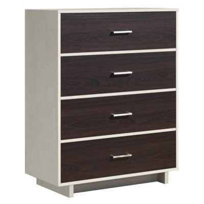 Dorel Home Colebrook 4 Drawer Dresser Vintage White Espresso - image 1