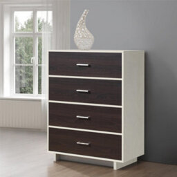 Dorel Home Colebrook 4 Drawer Dresser Vintage White Espresso - thumbnail 4