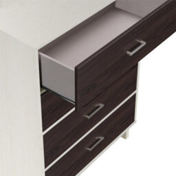 Dorel Home Colebrook 4 Drawer Dresser Vintage White Espresso - thumbnail 2