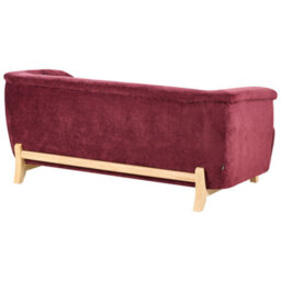 Beliani Sofa 2 Seater Alnor Chenille Burgundy - thumbnail 5