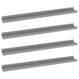 Berkfield Wall Shelves 4 Pcs Grey 80X9X3 Cm - thumbnail 2