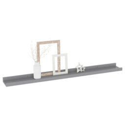 Berkfield Wall Shelves 4 Pcs Grey 80X9X3 Cm - thumbnail 3