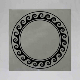 Andrew Lee Black Circle Frame With Running Wave (Mirror Art Print) / 31Cm X 31Cm - thumbnail 3
