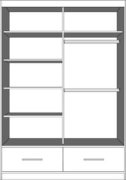 Arte White Gloss Sliding Wardrobe With Mirror 150Cm - Bright, Organised Living - thumbnail 3