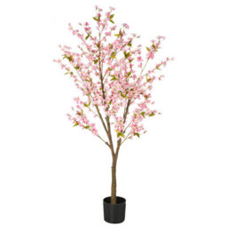 Beliani Artificial Plant Cherry Tree 180 Cm Pink - thumbnail 1